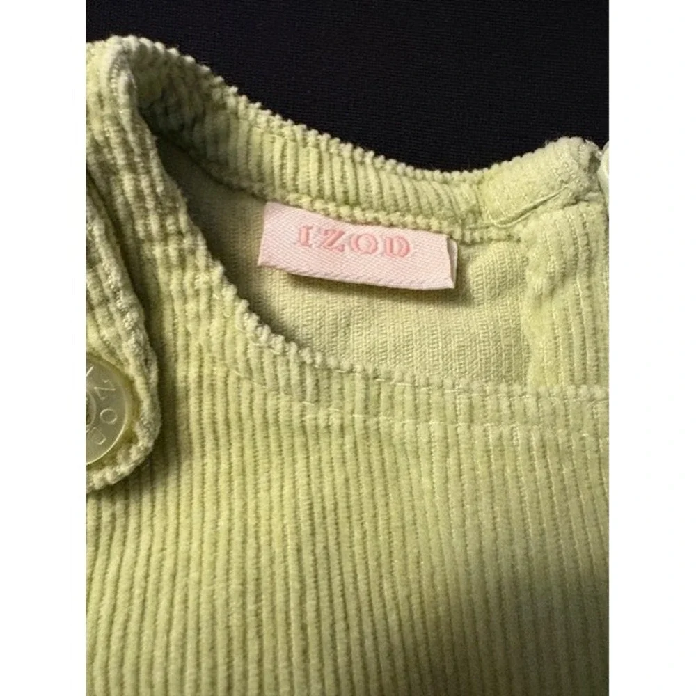 Izod baby corduroy  jumper pastel green size 18 months
